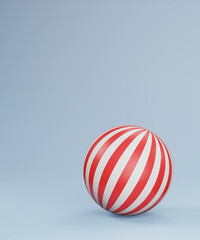 Christmas decoration on light blue background, 3d render