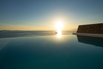 Pool view at Mykonos, Greece
