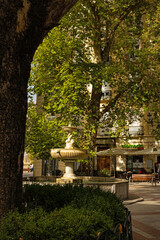 Bibataubín square and Fountain in Granada