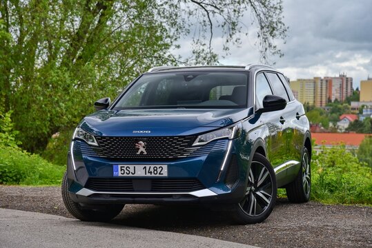 Peugeot 5008 GT. Attractive spacious family car. General view. 05-26-2021, Prague, Czech Republic.