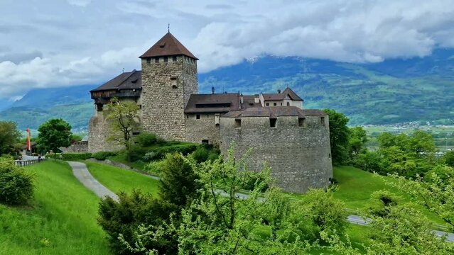 most famous medieval castles of Europe - Vaduz castle in Liechtenstein. popular tourist attraction