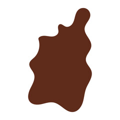 Shape chocolate splash. Vector illustration.
