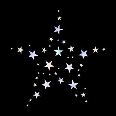 Decorative stars icon. Vector illustration.