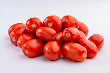 Tomatoes isolated on white background.