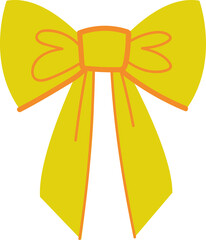 golden bow and ribbon