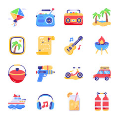 Pack of Summertime Flat Vectors

