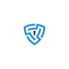 security logo technology for your company, shield logo for security data.