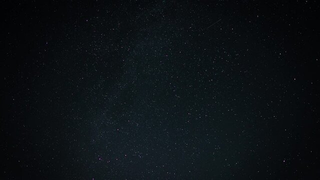 Starry Constellations Motion And Rotating Stars On Night Sky, Time-lapse