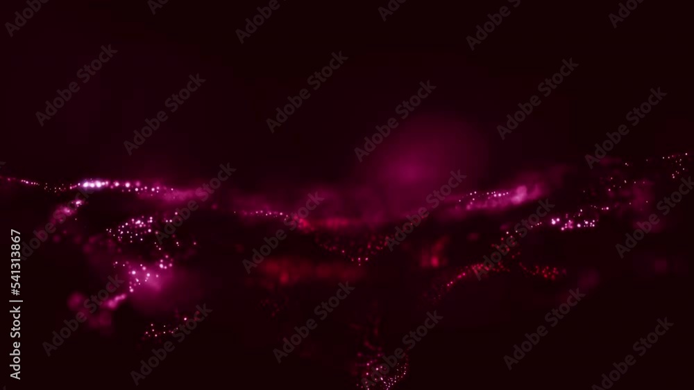 Poster particle flow futuristic animation wave of waves shapes loop