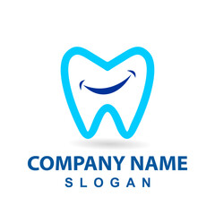 dental clinic logo design vector (smile)