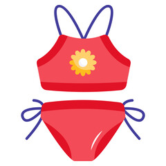 A swimwear flat vector icon