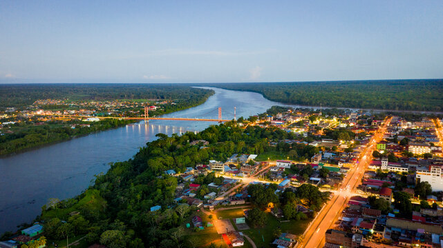 aerial view of the city "Puerto Maldonado"