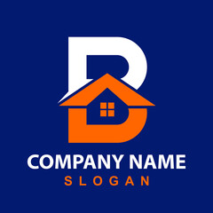 home logo design, letter B, home vector design