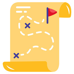 A route map flat icon design
