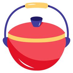 A cooking casserole flat icon design