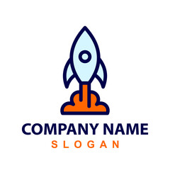 rocket logo design template (used for wep site)