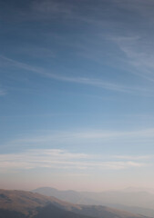 Sky over the mountains in autumn