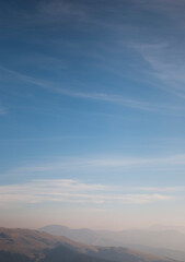 Fototapeta premium Sky over the mountains in autumn