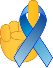 Blue november. Emoji for use in prostate cancer prevention campaign