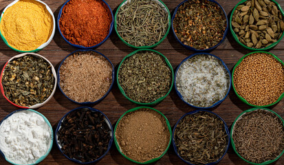 a lot of different spices