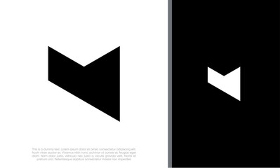 Initials M logo design. Initial Letter Logo. Innovative high tech logo template.	