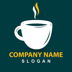 coffee cup logo design template