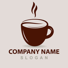 Coffee cup logo design vector