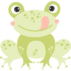 beautiful green frog