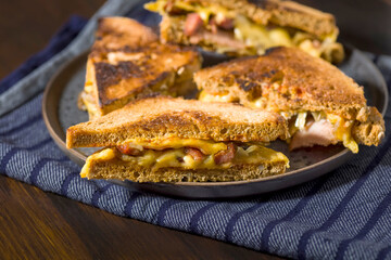 sandwiches - homemade croque madame, monsieur