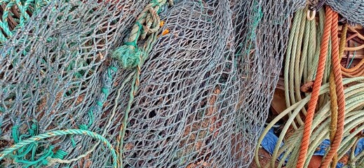 close up of fishing net