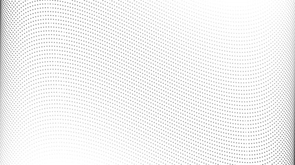 Halftone wave lines background. Abstract dotted stripes texture. Warped and curved lines wallpaper. Minimalistic design template