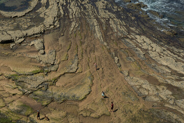 texture coastline with stones