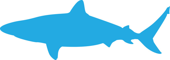 A shark silhouette for logos and graphic design.