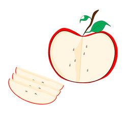 apple on a white background