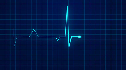 Naklejka na ściany i meble Heartbeat lines illustrator background created with computer graphics. Health- medicine and human heart concepts. Electrocardiogram. ECG Pulse.
