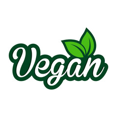 vegan food logo design template