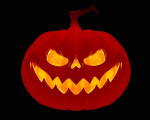 Fototapeta premium 3d illustration of a Pumpkin against a black background
