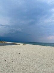 sand beach and blue sky
