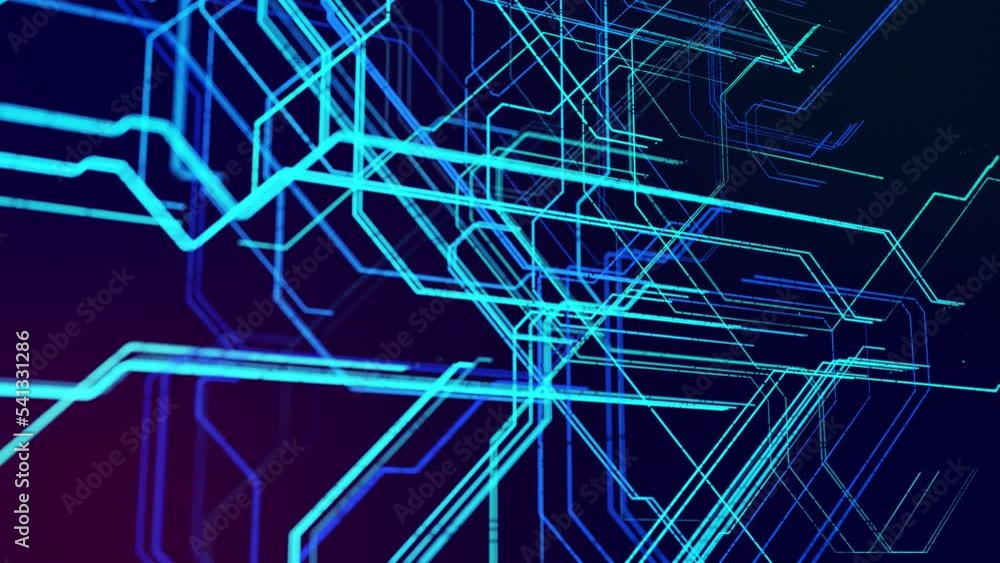 Poster info concept lines and nodes. vj loop hologram abstract background sci fi theme, information blocks,