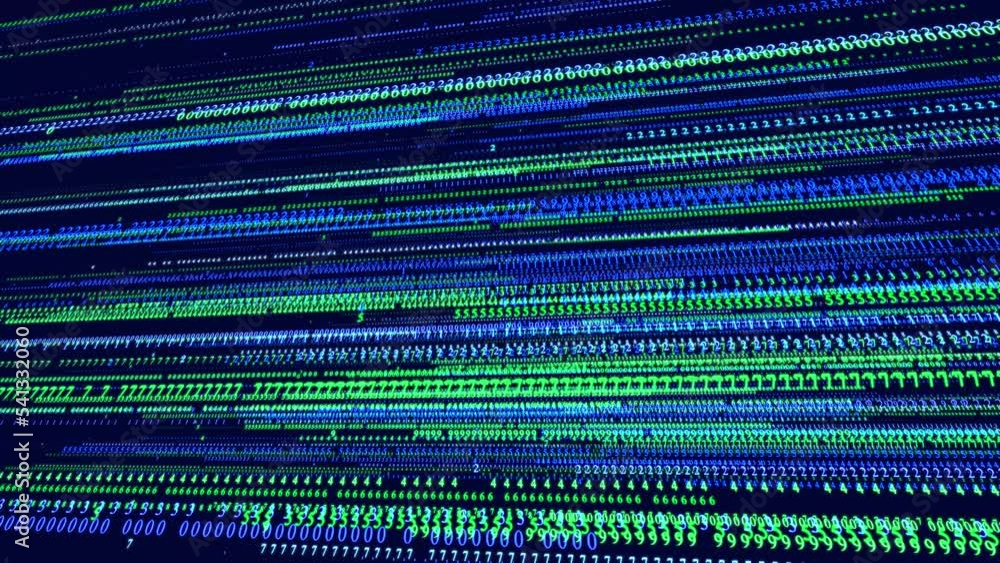 Aufkleber symbols form lines, lines form grid. vj loop hologram abstract bg blue green sci fi theme, informati