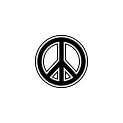 Peace sign icon vector logo.