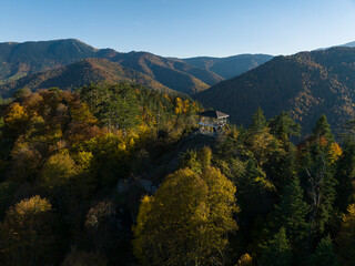 Yedigoller National Park Autumn Season Drone Photo, Bolu Turkey