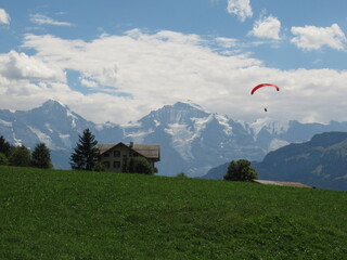 paraglider in the mountains