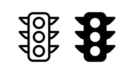 Traffic lights icon. Stoplight symbol. Vector sign.