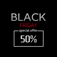 Vector black Friday banner promotion discount