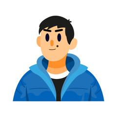Isolated caucasian man vector illustration
