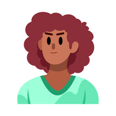 Isolated brunette man vector illustration