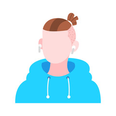 Isolated calve woman head vector illustration