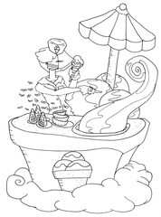 ice cream yeah with flies