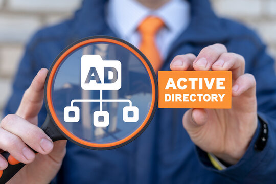Concept of Active Directory Online Service Shared Networking Data.
